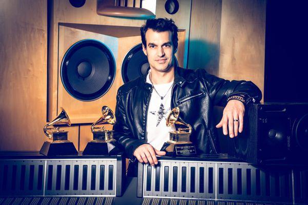 Chief Engineer Tre Nagella with his 3 Grammy Awards