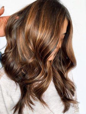 Natural hair black. Results from balayage, toner, and haircut. Love it!