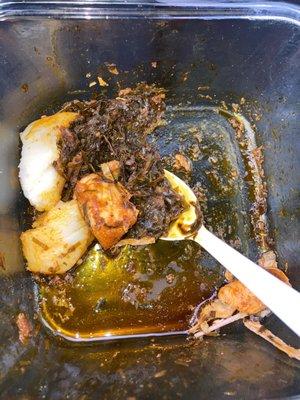 The damage! (What's left of my Eru with Chicken)