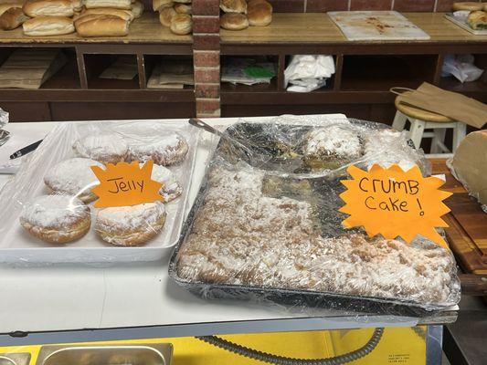 Jelly Donuts & Crumb Cake