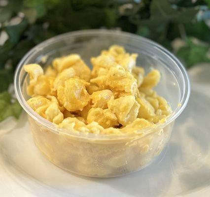 Mac and Cheese is a delicious mixes of cheeses and sauces.  Can be added as a side or purchased per pound