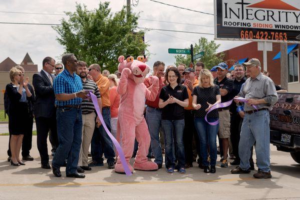 Our ribbon cutting with the Warrensburg Chamber in 2015!