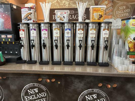 Iced coffee selection