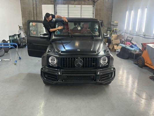 2020 benz G63 OEM windshield replacement and recalibration
