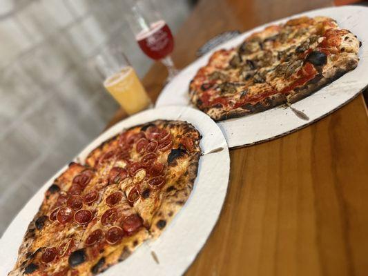 Tommy's Pep and mushroom with homemade sausage...great crust!