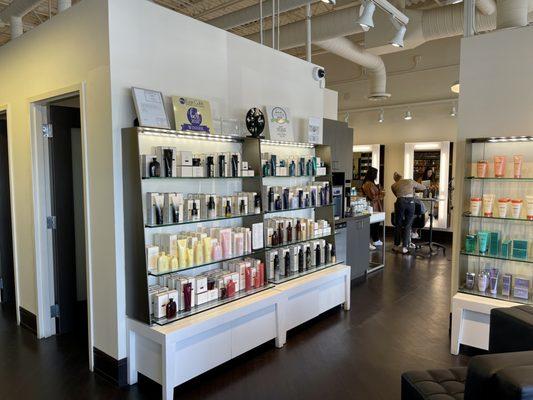 Lots of hair products to choose from.