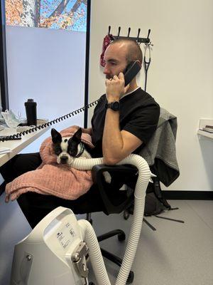 Dr. Heitman and my pup, Rosie.