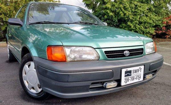 Needle in a haystack! 1996 Toyota Tercel DX with ice cold A/c, power steering, new stereo and brand new speakers.
Only 112,300 miles!