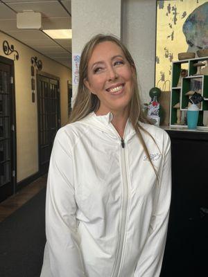 Brides makeup. Hair was done later