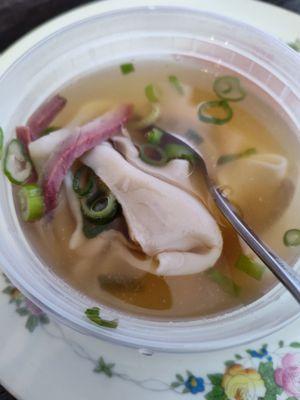 Wonton soup was okay.