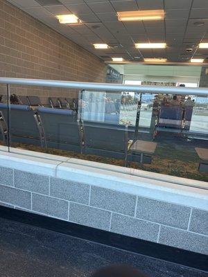 Seating 3 gates away from the original gate because it's so crowded