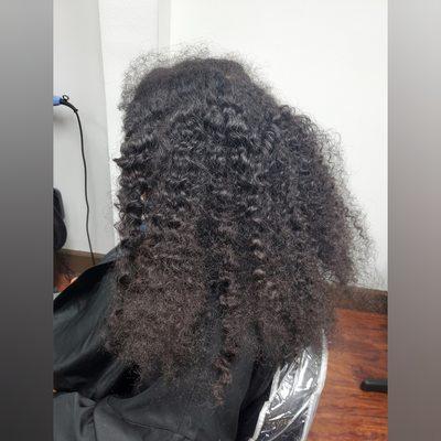 Keratin treatment on this beautiful girl.