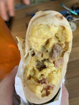 Meatlover Breakfast Burrito