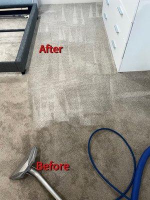 Carpet cleaning before and after