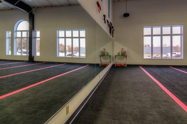 Karate training floor.