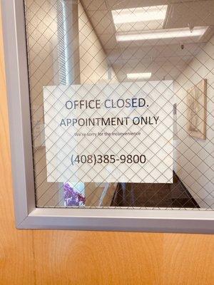 Make appointments only