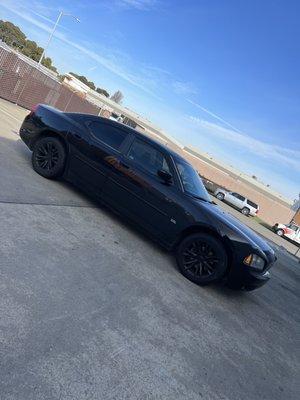 Tinted my Dodge Charger 35% front and 5% in the back!