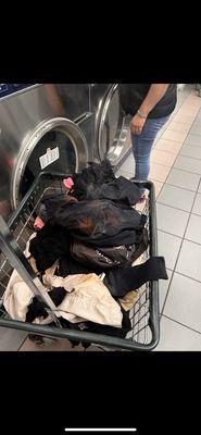 (Picture of the burnt clothes)