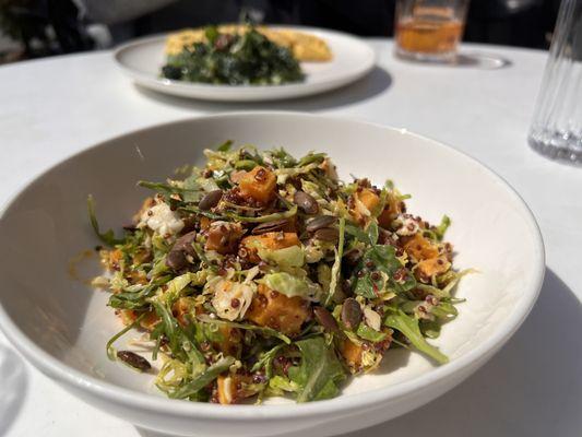 Shaved brussel sprouts.