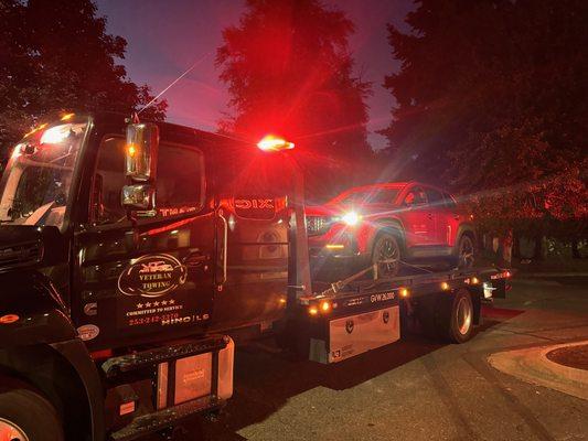 Middle of the night call for a broke down electric suv? No problem we have you covered.