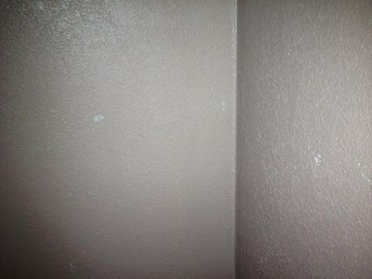 The quality of their work. The texture rubs off the wall with the slightest touch.