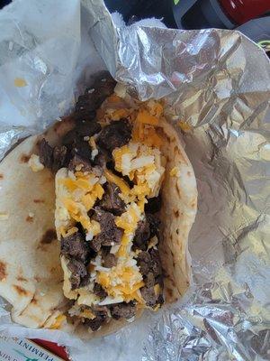 01.02.2026 - beef fajita and egg breakfast taco