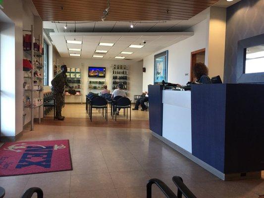 Waiting area and check out counter