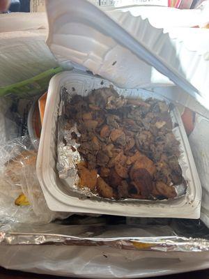 Here's a picture of the disgusting "steak and eggs" from my garbage can