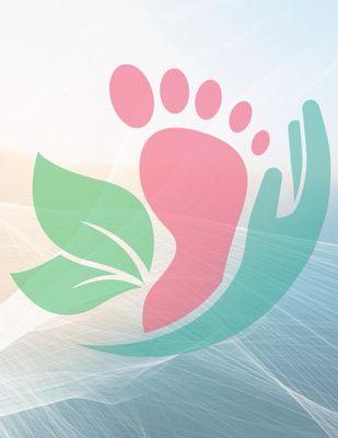 Reflexology logo, soothing. Relaxing and wellness