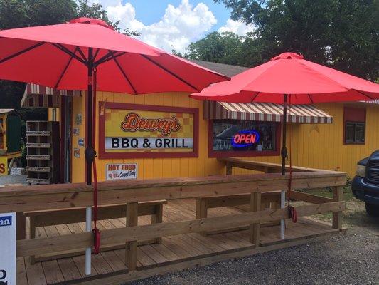 Outside sitting area.