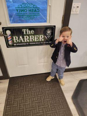 Very excited about his new cut!