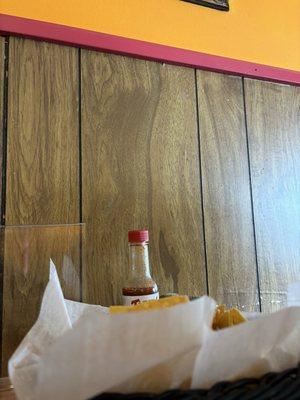 It's hard to see unless you zoom in but the walls were so dirty with food and dried liquids.