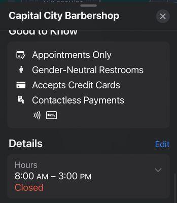 They allow booking during hours they aren't even open.