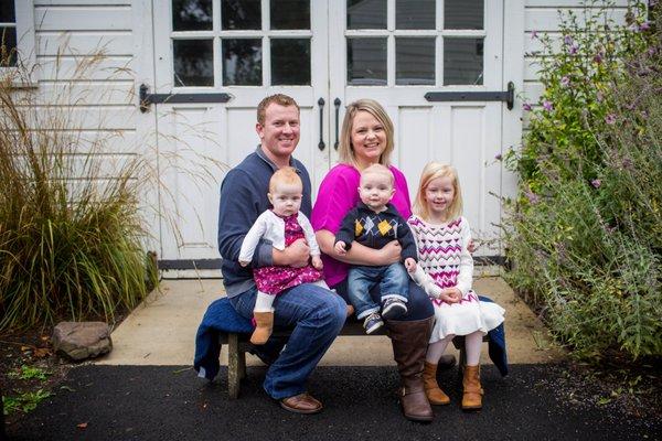 Dr. Cochell, his wife of 12 years, and their children Bristol, Emerson, and Hudson