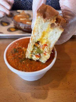 Tomato Basil Soup and Halal Philly Grilled Chicken