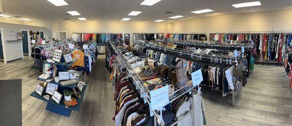 We offer a wide selection of inventory of namebrand clothing for the whole family!