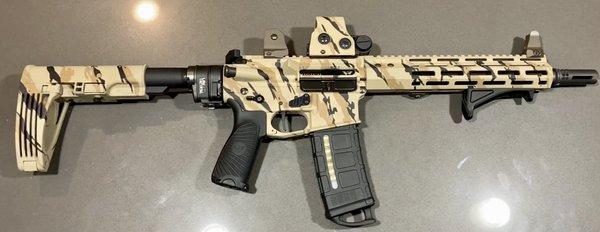 AR-15 Tiger Camo Cerakote