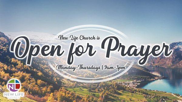 Join us for Prayer during the week! Our Sanctuary is open from 9am-3pm Monday through Thursdays.