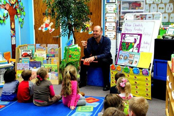Dr. Walker sharing oral hygiene tips to local Stillwater students.