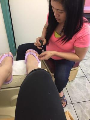 Getting my toes did