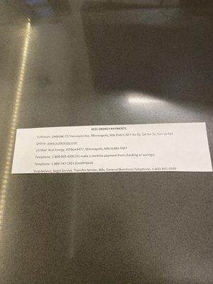 You cannot make payments in person here. Do you have to go to the UNBank on Hennepin Avenue to make payments in person