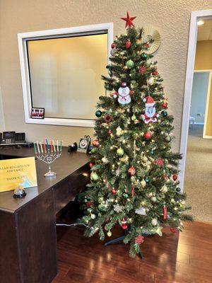 Decorated for the holidays