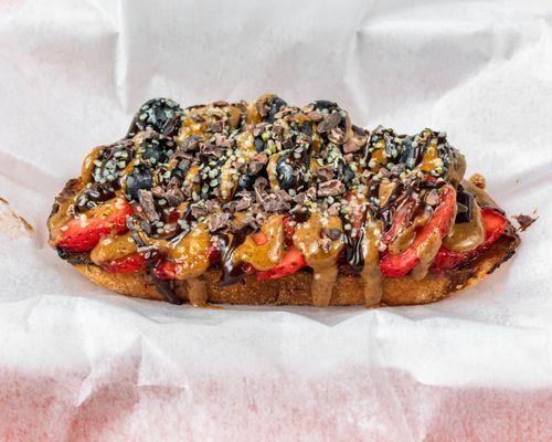 Berry Almond butter toast