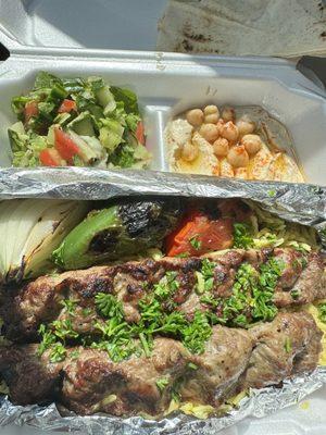 Kafta Kebab plate