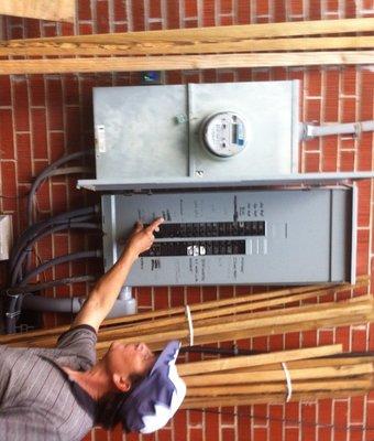 Tim Liner and a new breaker box.