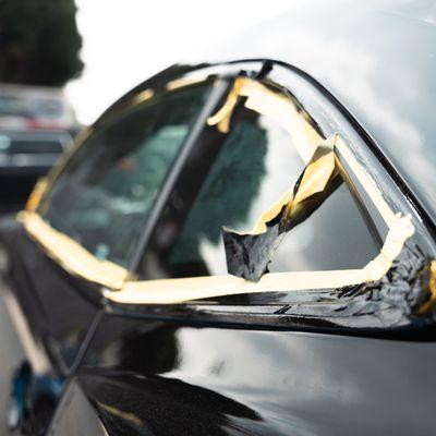 Chevy Camaro RS in for some front-end damage repair.