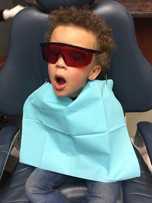 Say Ah Tucker! What a sweet little boy.