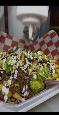 Loaded fries with carne asada!