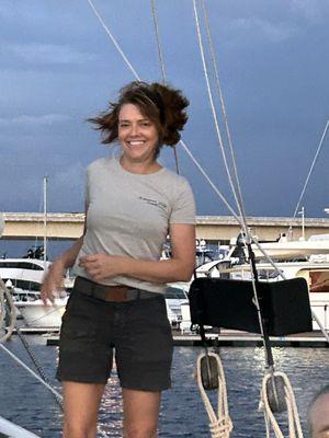 Jamie, co owner of Treasure Coast Sailing and Captain Fred's wife.