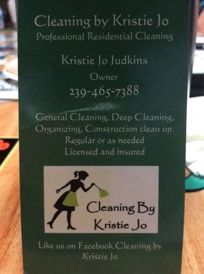 Cleaning By Kristie Jo
